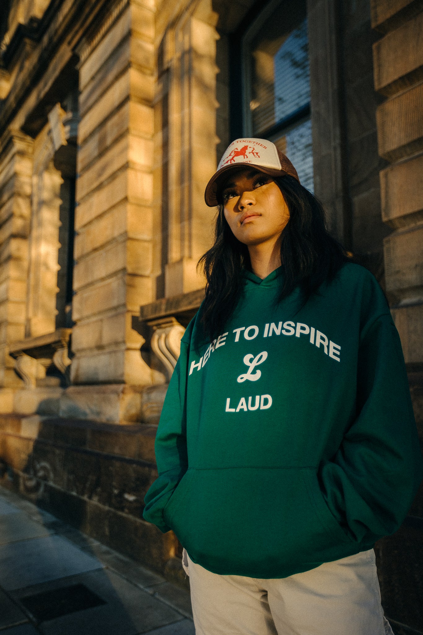 HERE TO INSPIRE HOODIE - GREEN